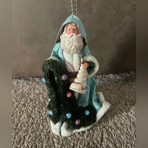 Santa Figurine Nautical Beach House Christmas 12”h